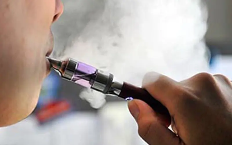 Someone smoking and e-cig